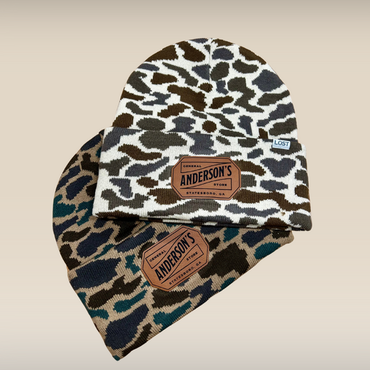 Leather Logo Patch Beanie
