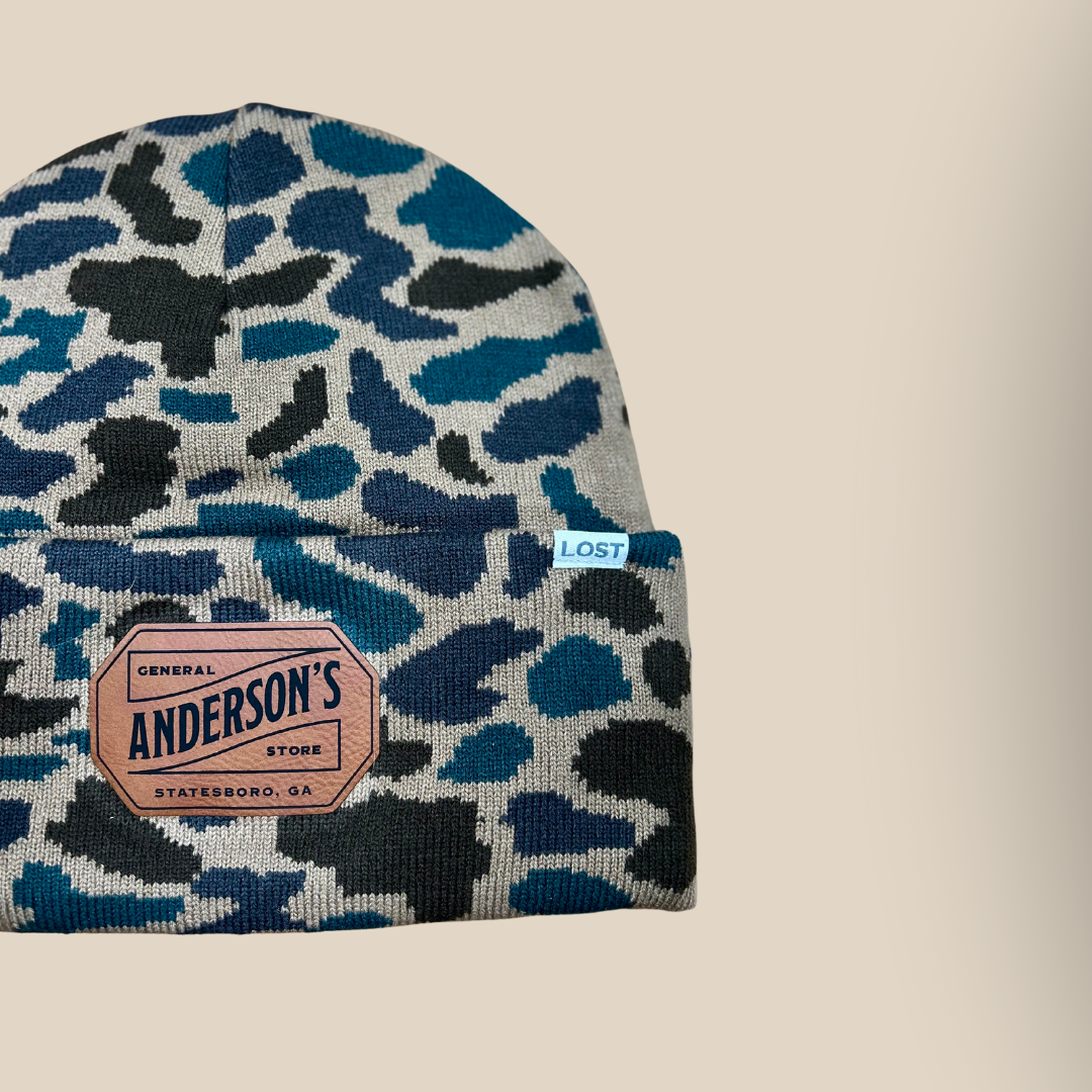 Leather Logo Patch Beanie