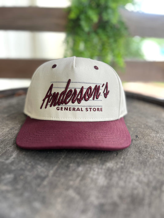 Andersons Hat Signee Stone/Maroon