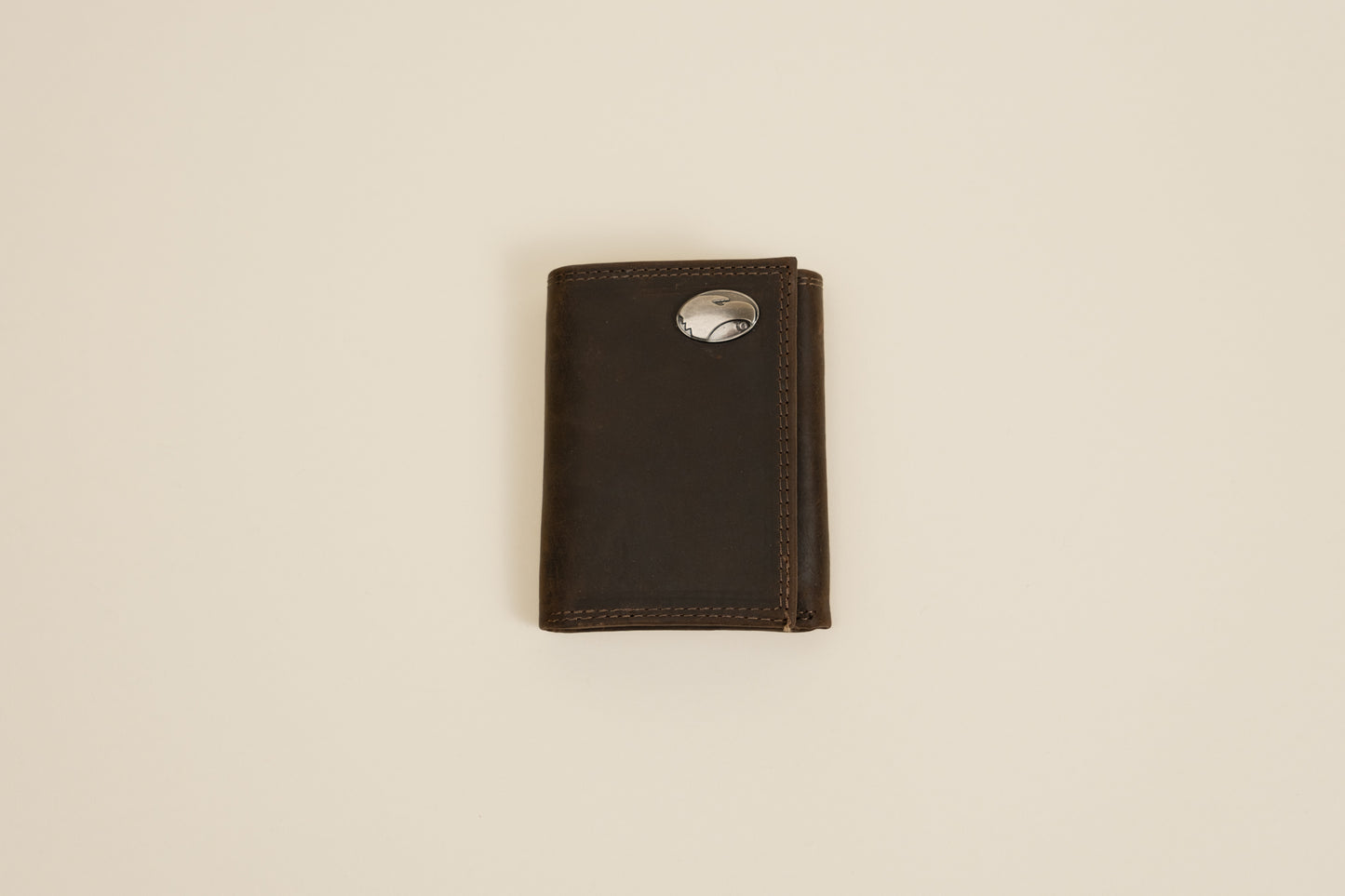 Light Brown Crazy Horse Tri-Fold Wallet