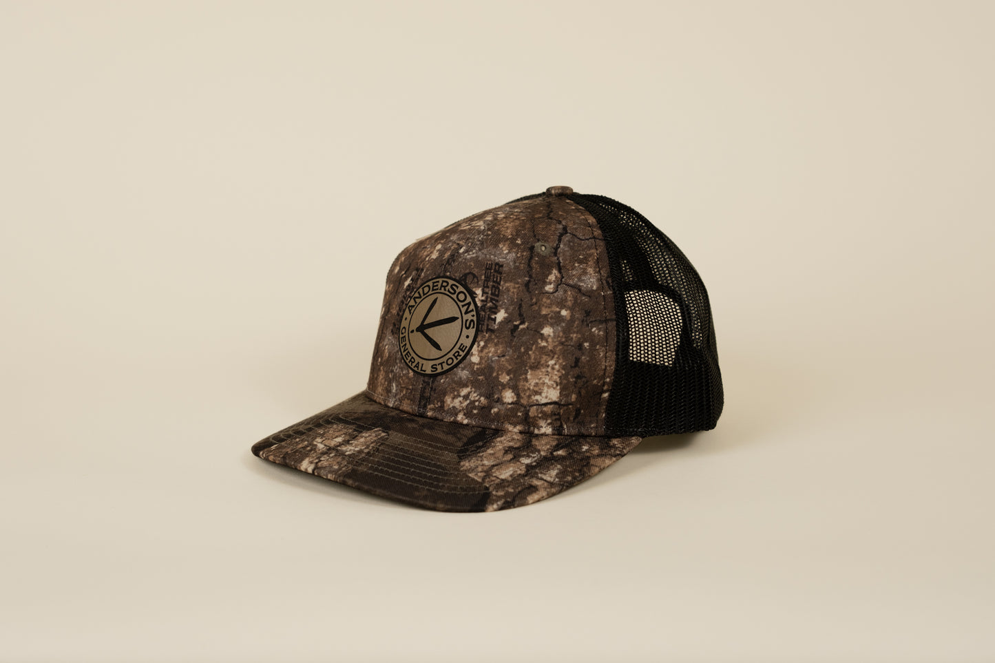 Leather Turkey Track Patch Trucker Hat