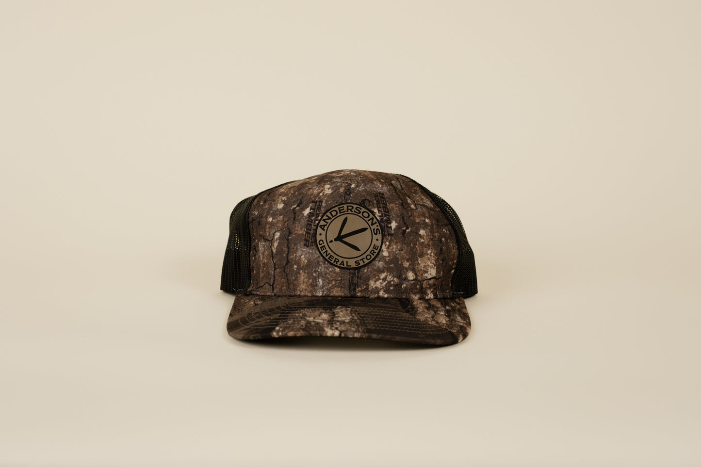 Leather Turkey Track Patch Trucker Hat