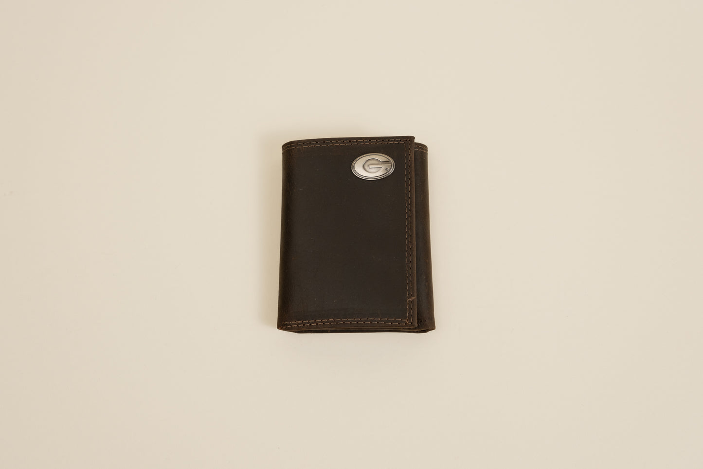 Light Brown Crazy Horse Tri-Fold Wallet