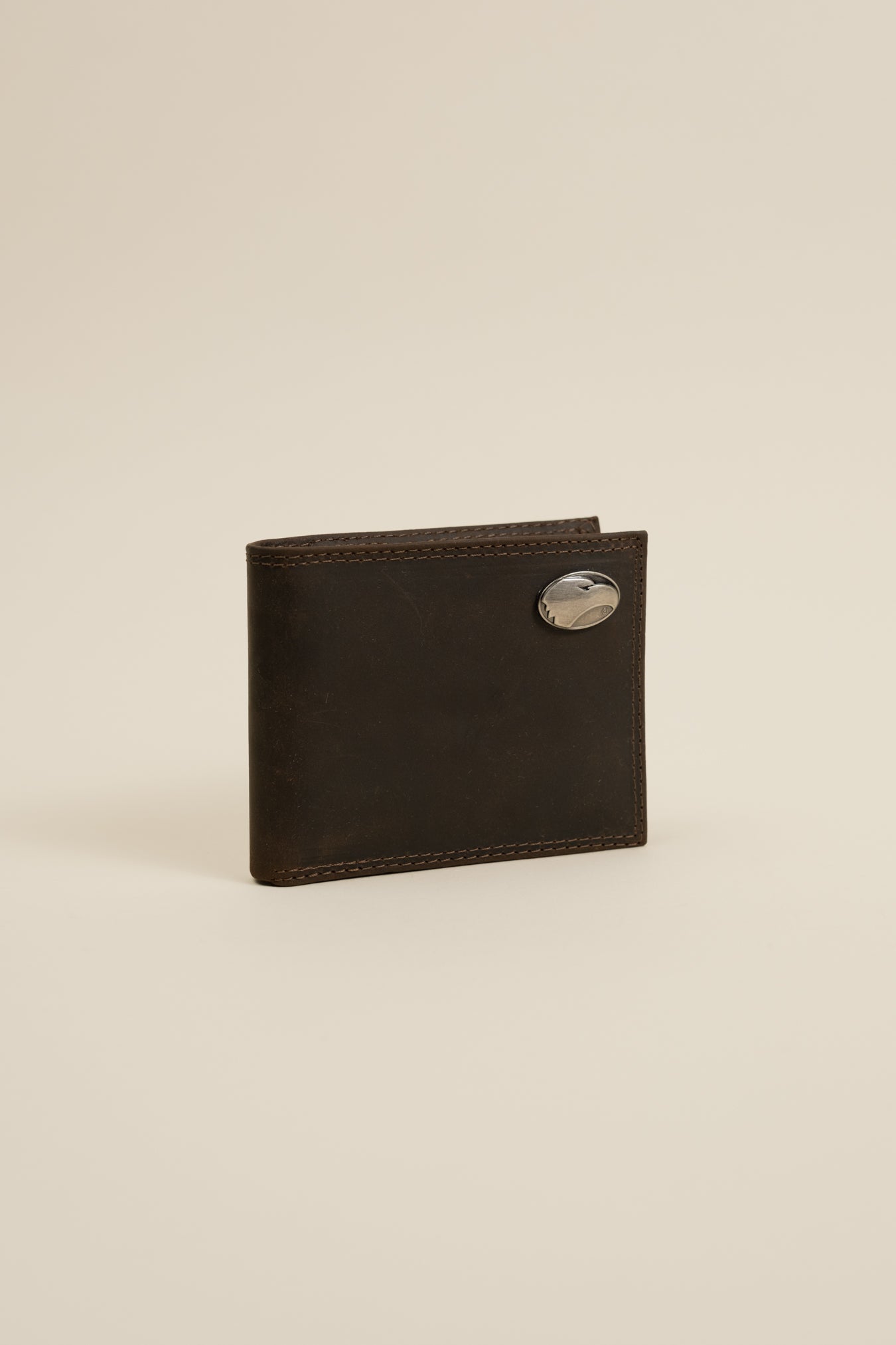 Light Brown Crazy Horse Bi-Fold Wallet