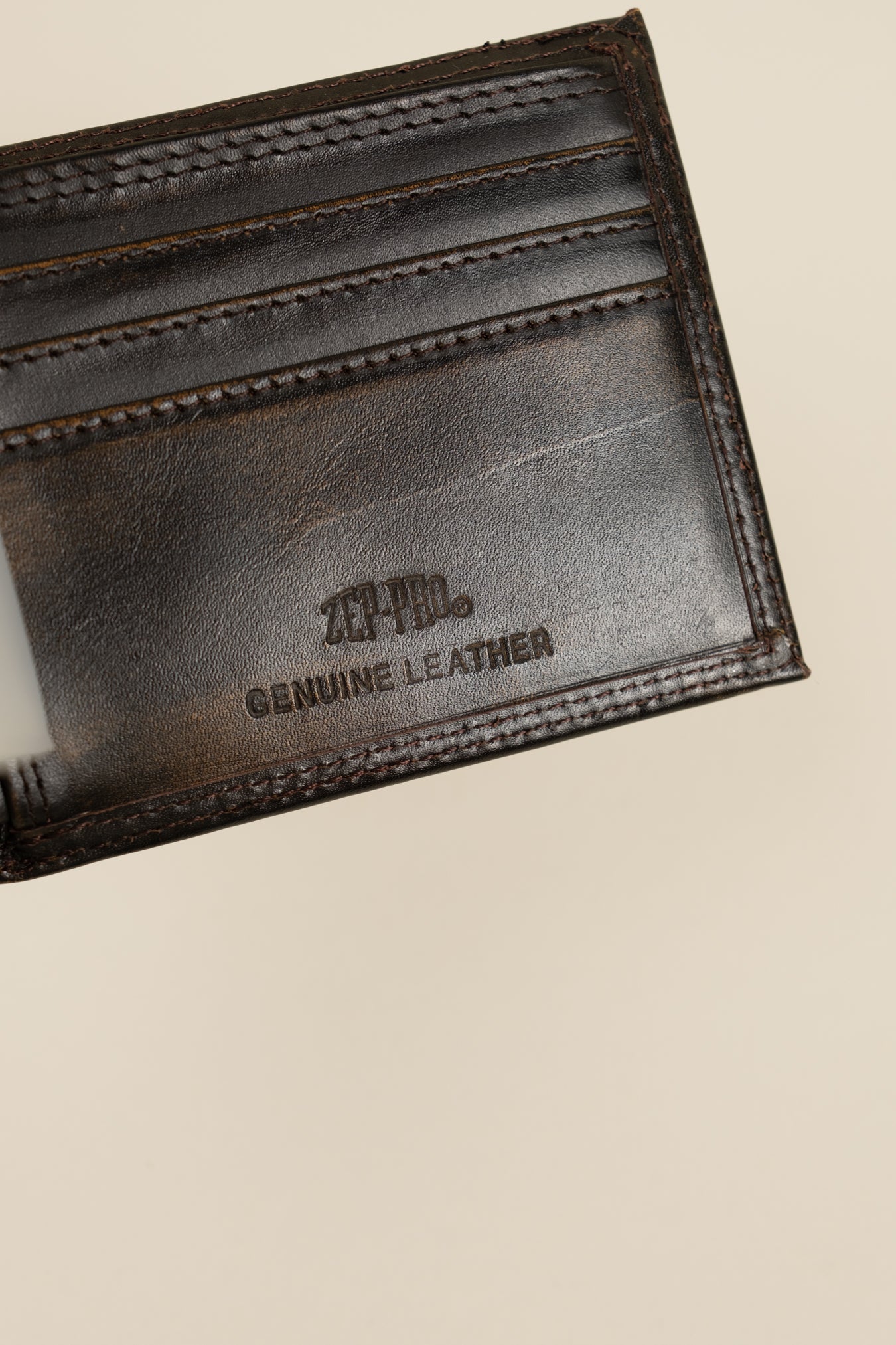 Burnished Antique Bi-fold Wallet